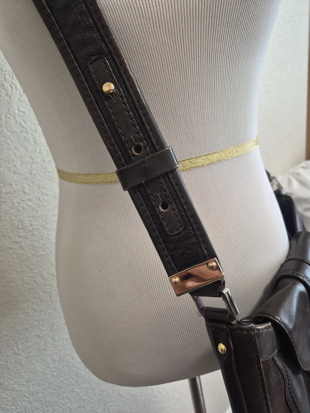 Michael Kors Vintage Brown Leather Hobo Bag